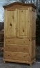 pine-arch top-2 doors-3 drawers-bun feet
