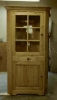 pine-corner-1 door-1 drawer-1 divided light glass door