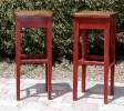 alder-tapered legs-red paint & glazed base