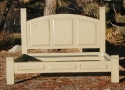 maple-arched headboard with frame & raised panels-king