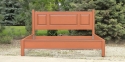 poplar-king size-3 raised panels-red paint & glaze finish