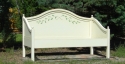 daybed - twin size-arch top & sides - painted finish with leaf & vine motif