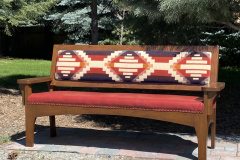 alder bench - upholstered seat & back