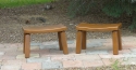 alder benches - curved seats - splayed legs