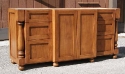 alder - breakfront vanity - turned corner posts - 2 doors - 6 drawers