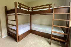 alder - built in - extra long twin and twin size bunk beds