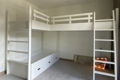 built in bunk beds  - 3 twin size - paint finish