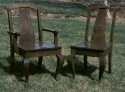 alder-arm & side chair-cabriole front legs-curved back