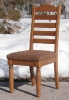 alder-turned leg-ladder back-upholstered seat