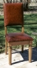 alder-turned legs-leather seat-back