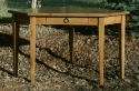 alder - corner desk - tapered legs - 1 drawer
