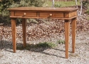 maple - 2 drawers - tapered legs - glazed