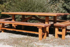 red cedar - folding table & benches