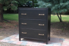 alder -  3 drawers- frame and panel sides