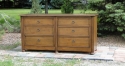 alder - 6 drawers - fluted molding - bun feet - molding on drawer fronts