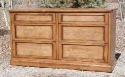 alder - 6 frame & flat panel drawers - glazed