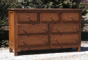 alder - 7 drawers - frame & panel sides - overlay fronts