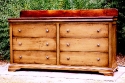 alder- 6 drawers - paint & glazed base - stained top