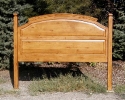 alder - king size -arched raised panels - molding - finials