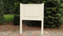 poplar - twin size - frame & raised panel - distressed white paint & glaze finish