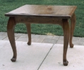 alder corner table - cabriole legs - distressed
