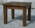 alder corner table - square legs - distressed