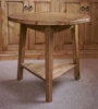 pine cricket table - tapered legs - shelf