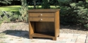 alder - 2 drawers - open shelf - stain & glaze finish