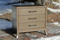 alder - 3 drawer chest on stand - shaped legs