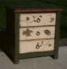 alder - 3 drawer-painted drawers & base