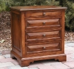 alder - 3 raised panel drawers - pullout shelf