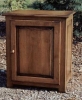 alder - raised panel sides - 1 door-glazed