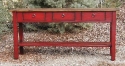 alder - 3 drawers - distressed red paint finish