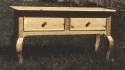 pine - cabriole legs - 2 beaded drawers