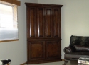 alder - corner TV cabinet - 2 bi folding upper doors - 2 lower doors