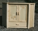 pine & log - tv corner cabinet - 1 drawer - 2 doors